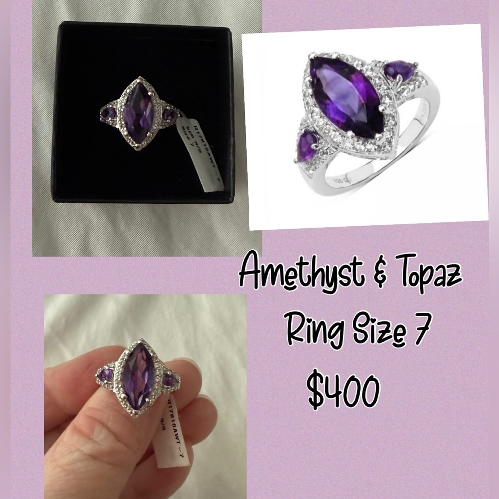 This Amethyst & Topaz Ring is definitely a show stopper.
